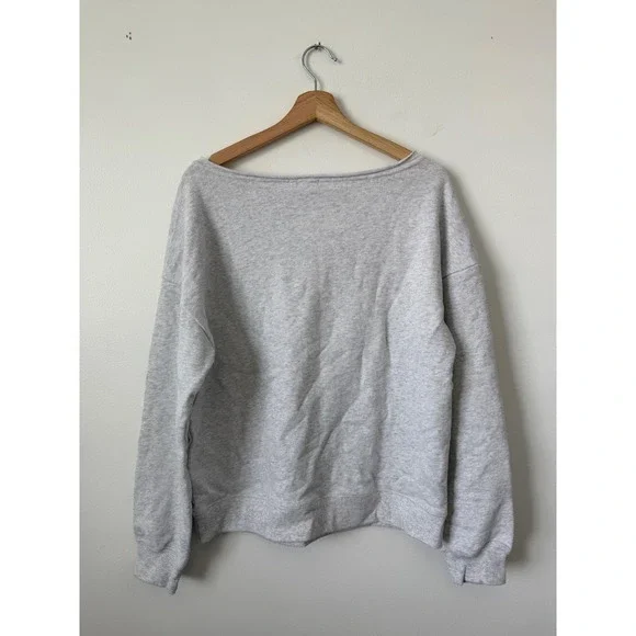 Garage SoftTerry™ Rib Off-Shoulder Sweater – Spring Grey Mix – Size Small – NWT - Picture 4 of 4